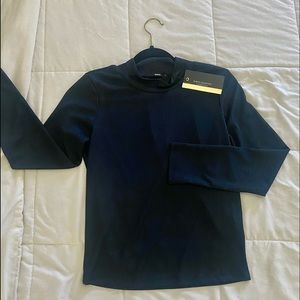 Mock Turtleneck blue with shimmery fabric